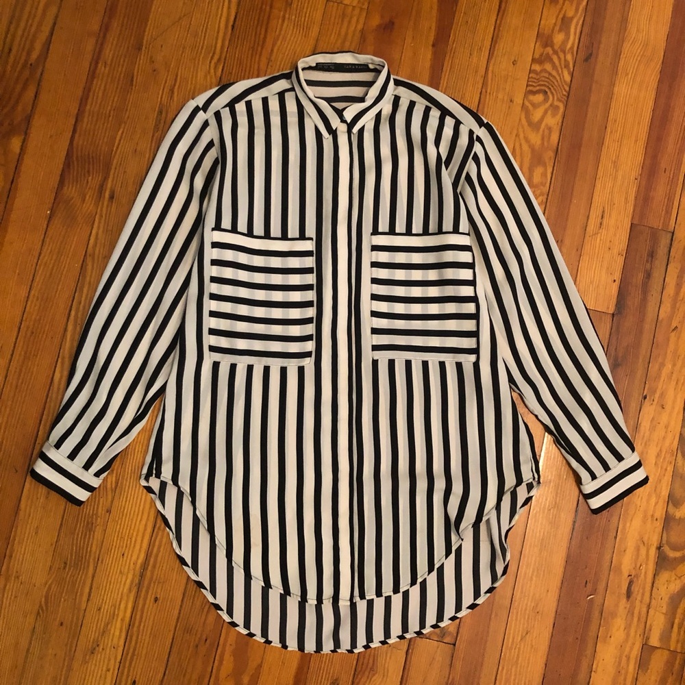 Zara Basic : High Low Blouse  : Size 5